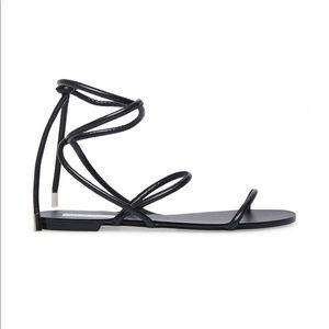 Black tie up sandals 🖤